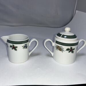 Fairfield Chiina Wintergreen Pattern Sugar & Creamer Set